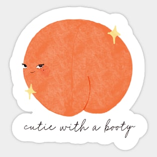 Peach Booty Sticker